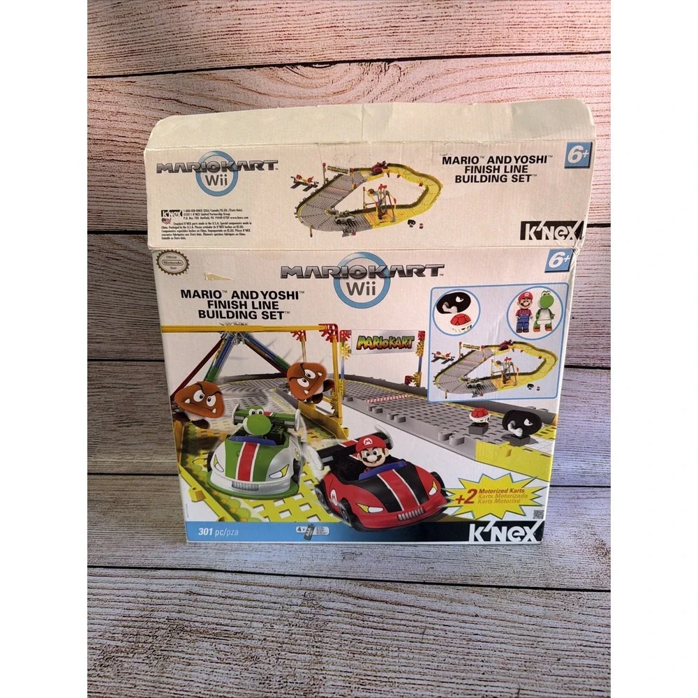 K'nex Mario Kart Wii Mario and Luigi at The Starting Line Building Set Used